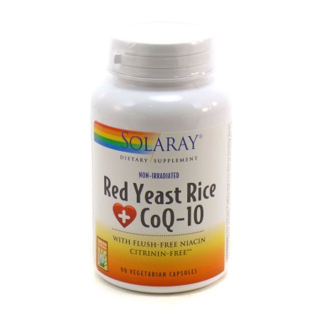 Arroz de levadura roja, más CoQ10 600 mg / 30 mg Por Solaray - 90 Cápsulas Vegetales