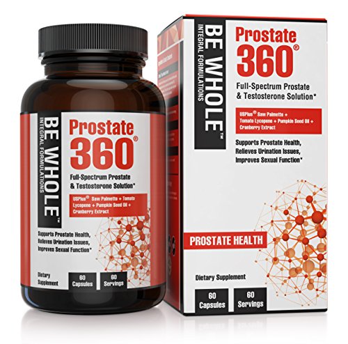 360 de la próstata: Una gama completa de la próstata y la testosterona solución - formulación sinérgica que contienen Saw Palmetto, aceite de semilla de calabaza, licopeno de tomate y extracto de semilla de arándano