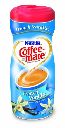 Coffee-mate café crema, frasco de vainilla francesa, contenedores de 15 onzas (Pack de 12)