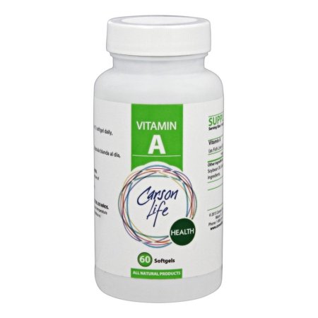 CARSON LIFE Salud de los Suplementos Dietéticos vitamina A, el 60 recuento