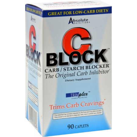 Absolute Nutrition C Bloque Carb y almidón Blocker - 90 Caplets - (Pack de 2)