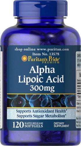 Pride el ácido alfa lipoico de Puritan 300 mg-120 cápsulas