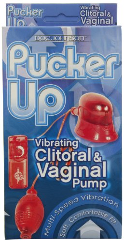 Fruncir-up vibrante Vaginal y del clítoris de la bomba, rojo