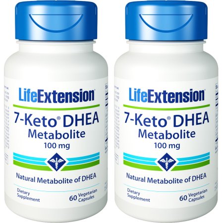 Life Extension 7-ceto DHEA metabolitos 100 mg 60 cápsulas vegetarianas 2 Botellas