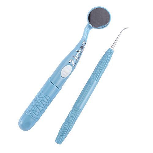 Espejo de boca Zjchao Oral + Remover alimentos herramienta Kit Dental del diente