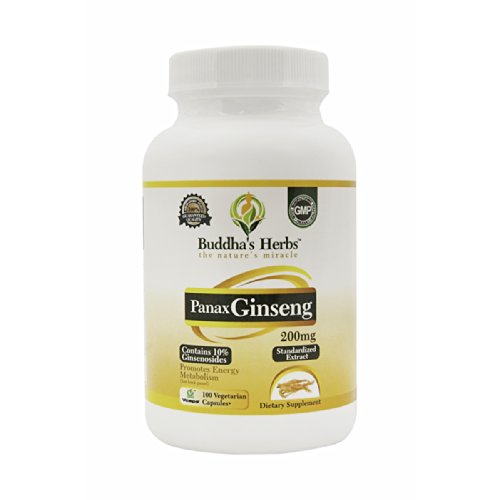 Hierbas Panax Ginseng de Buda 200 mg - 100 cápsulas - 10% de ginsenósidos - Ginseng pastillas - pastillas de Ginseng - el Ginseng de Panax