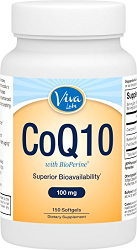Viva laboratorios de alta absorción de CoQ10 con BioPerine®, 100 mg, 150 cuenta