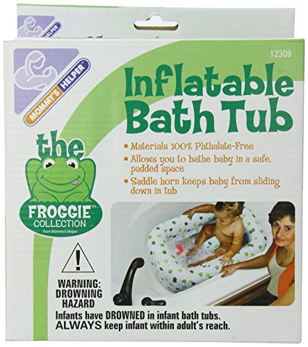 Auxiliar baño inflable bañera Froggie colección de mamá, blanco/verde, 6-18 meses