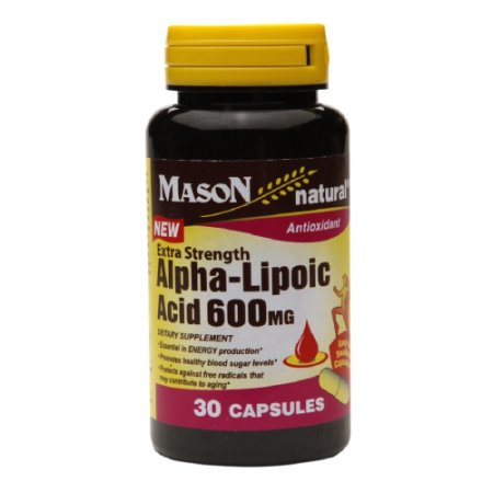 Mason Natural Extra Strength Ácido alfa-lipoico 600 mg cápsulas - 30 Ea