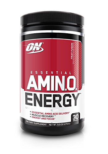 La nutrición óptima energía Amino esencial, fruto de la fusión, 30 porciones, 0,6 libras/9,6 onzas (paquete de 3)