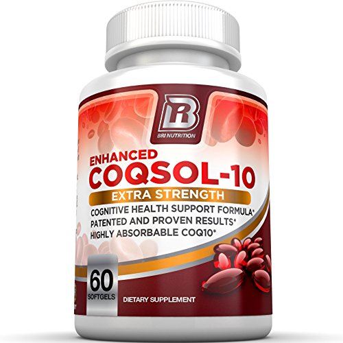 BRI nutrición COQ10 Ubiquinone - resultados probados y patentados - 2.6 x mayor Total coenzima Q10 COQSOL® absorción normal COQ10 - 100mg de suplemento de fuerza máxima - 60 día suministrar 60 cápsulas