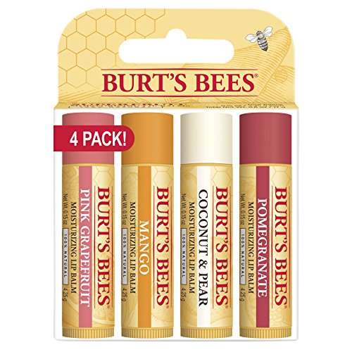 Las abejas 100% Natural bálsamo de Burt para los labios, ampolla de superfrutas, 0,15 oz, cuenta 4