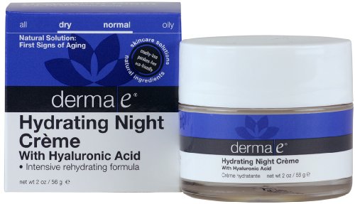 Derma E: hidratante noche crema con ácido hialurónico, 2 oz