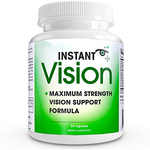 Visión instantánea fuerza máxima visión apoyo fórmula suplemento dietético, 60 cápsulas