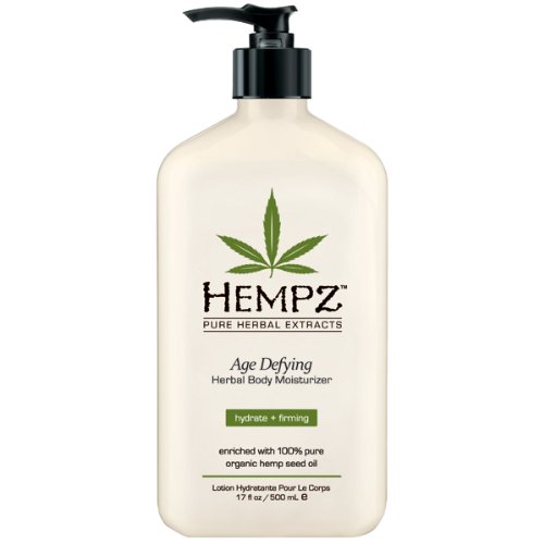 Hempz edad desafiando corporal Herbal humectante, blanco, vainilla/almizcle, 17 onzas de líquido