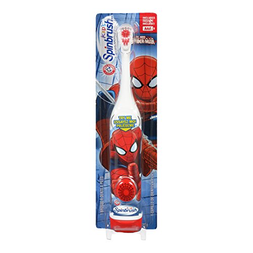 SpinBrush para niños batería Powered cepillo de dientes, Spiderman