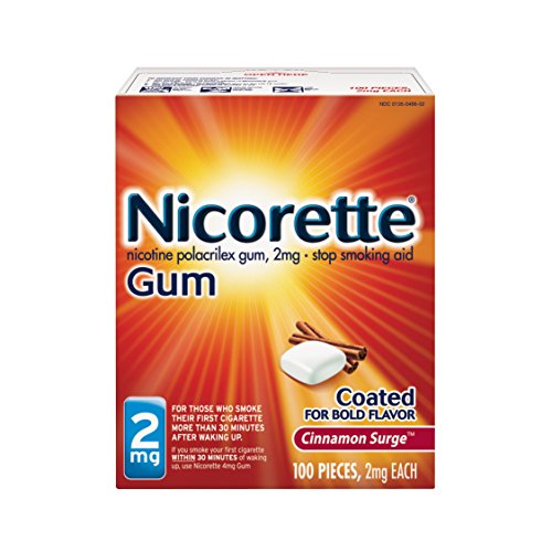 Miligramo de nicotina de Nicorette chicles canela oleada 2 cuenta dejar de fumar ayuda 100
