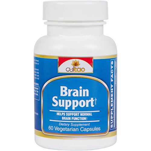 Premium cerebro soporte suplemento con Europea estandarizada 24% Ginkgo Biloba extracto, SerinAID® (complejo de fosfatidilserina), acetil L-carnitina, DHA® - 60 Vcaps - fórmula vegetariana de la vida