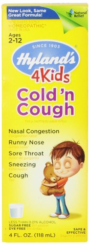Frío y el alivio de la tos líquido Natural común los síntomas del resfriado relieve, 4 onzas a los niños 4 de Hyland's