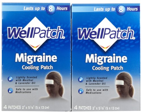 WellPatch migraña dolor de cabeza cojines - 4ct de enfriamiento