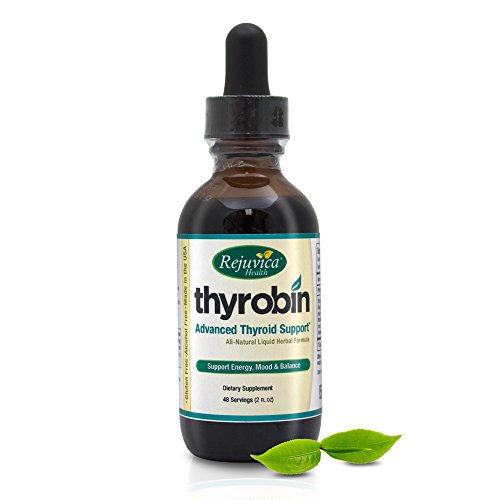 Suplemento de apoyo Thyrobin tiroides | Suplemento líquido aumenta metabolismo | Equilibrar las hormonas de tiroides | Espirulina, tirosina, Coleus Forskohlii, Ashwagandha, quelpo y más - Made in USA, 100% garantizado