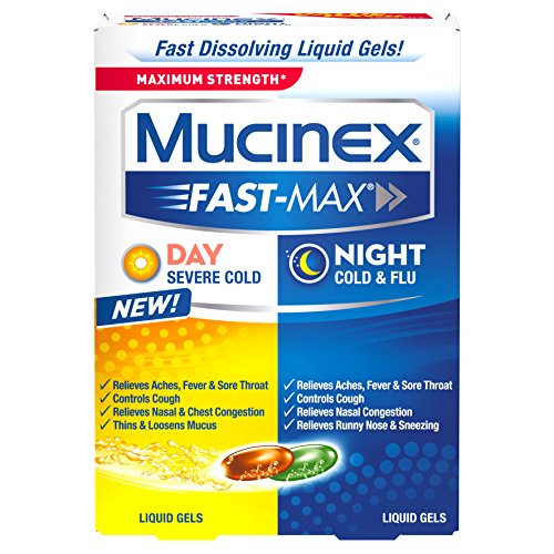 Mucinex rápido-Max líquido geles para día/noche frío y gripe, Conde 24