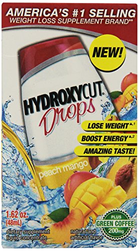 Gotas de pérdida de peso Hydroxycut, Mango durazno, 1.62 onza líquida