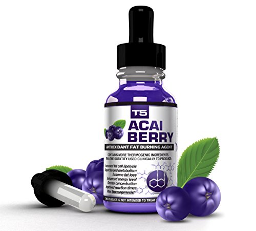 Biogen salud ciencia T5 Acai Berry suero: Fuerza máxima antioxidante Fat Burner - acción rápida pérdida de peso y desintoxicación (suministro de 1 mes)