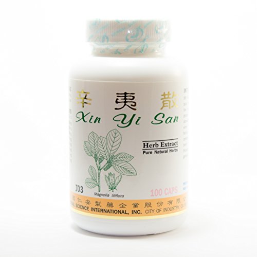 Suplemento dietético fórmula Nasal Magnolia 500mg 100 cápsulas (Xin Yi San) 100% hierbas naturales