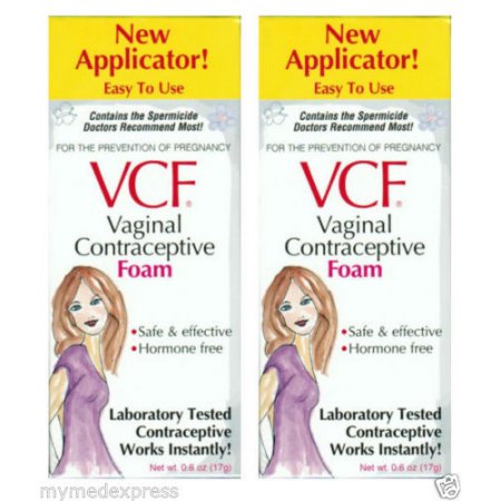Paquete de 2  vaginal anticonceptivo Espuma 0.6 Oz