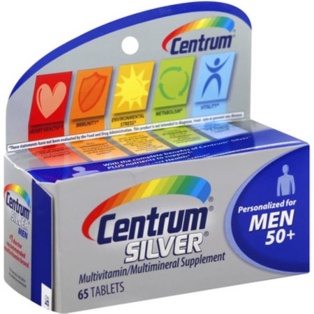 3 Pack - Centrum Los hombres de plata de 50 comprimidos multivitamínicos 65 ea