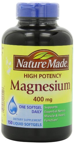 Naturaleza alta potencia magnesio 400 mg - 150 Cápsulas líquidas