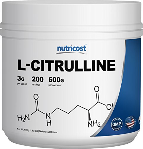 Nutricost L-citrulina (600 gramos) - polvo puro L-citrulina, 3000mg por porción - L-citrulina malato