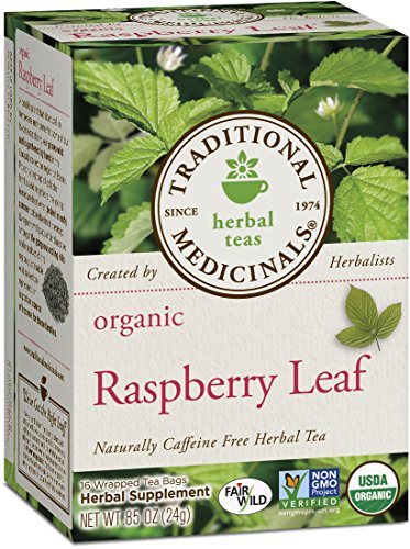 Medicinales tradicionales té hoja de frambuesa orgánica, 16 bolsas de té (paquete de 6)