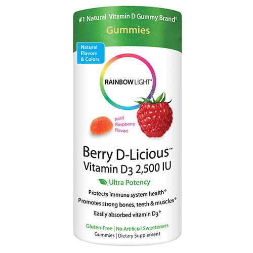Arco iris luz vitamina D3 2500 LU, Berry D-Licious, cuenta 50