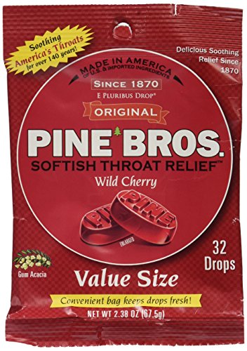 Pino Bros Softish garganta gotas valor tamaño cerezo silvestre--32 gotas, paquete de 3