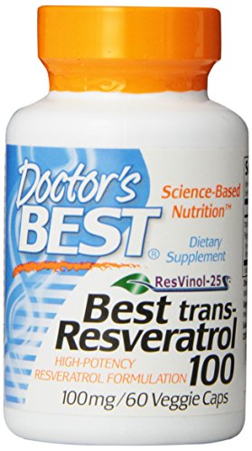 Del doctor mejor, la mejor con ResVinol de trans-Resveratrol 100-25 (100 mg), cápsulas vegetales, 60-Conde