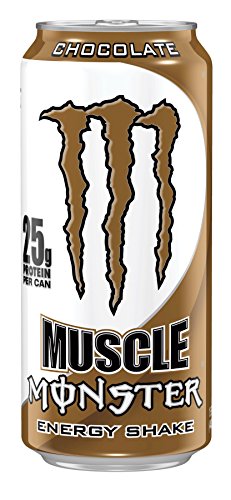 Músculo Monster Energy Shake, Chocolate, 15 onzas (Pack de 12)