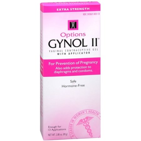 Paquete de 2 -  Gynol II dentro de la vagina Jalea anticonceptiva Extra Fuerte 285 oz