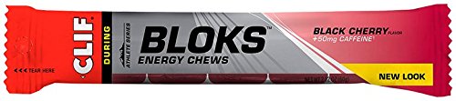 Energía de CLIF BLOKS mastica - Black Cherry - (2,1 oz, cuenta 18)