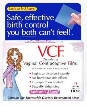 VCF película anticonceptiva Vaginal - 9ct * caja de seguridad, efectivo Control de la natalidad no se sienten!