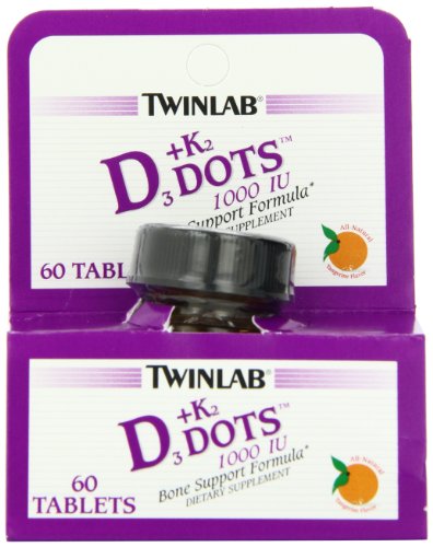 Twinlab vitamina D3 1000 + K2 puntos, 60 comprimidos