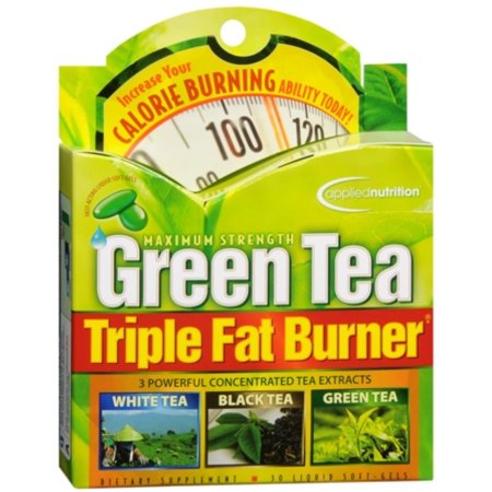 APPLIED NUTRITION Green Tea Fat Burner triples Liquid Cápsulas Blandas de 30 geles suaves (paquete de 4)
