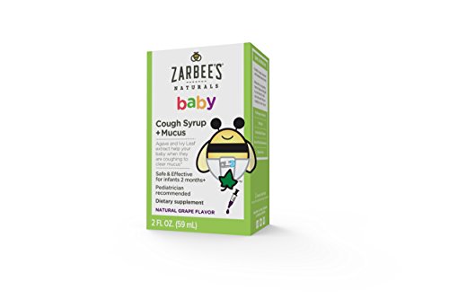 De Zarbee Baby jarabe para la tos y moco reductor, sabor de la uva, 2 onzas de líquido