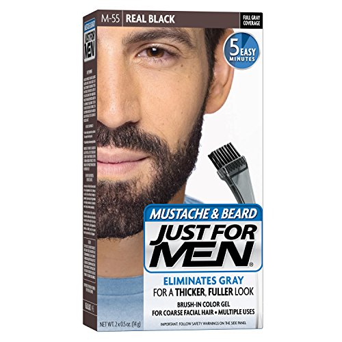 Solo para hombres de bigote y barba cepillo en Color Gel, Real negro (paquete de 3)