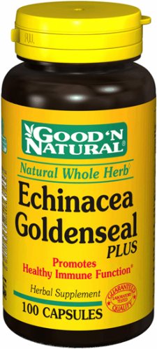 Buena y Natural - Echinacea y Goldenseal 450 mg. - 100 cápsulas antes y