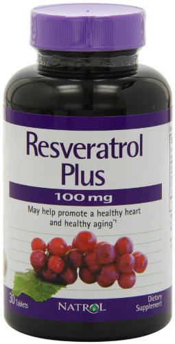Natrol Resveratrol Plus tabletas de 100mg, 30-cuenta