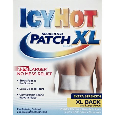 Icy Hot Extra Strength Extra Grande Patch Back -amp- Grandes Áreas medicados 3 ct