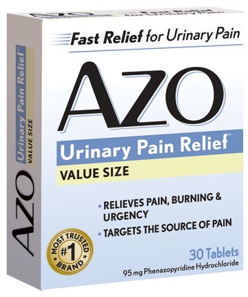 Dolor urinario estándar AZO alivio tabletas, cajas 30-count (paquete de 3)