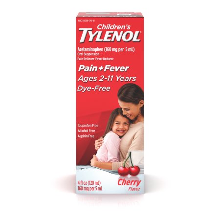 TYLENOL® suspensión oral de los niños reductor de la fiebre y Analgésico sin colorantes cereza 4 fl oz